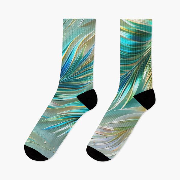 Item preview, Abstract Palm Leaves - Blue and Teal Tropical Art designed and sold by MargaretWiktor.