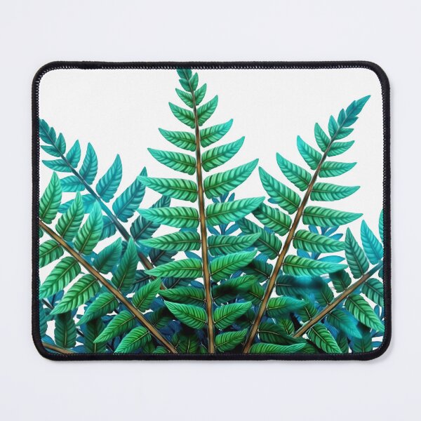 Item preview, Vibrant green fern leaves in shades of blue and green designed and sold by Creative88Art.