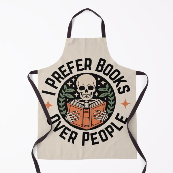 Item preview, I Prefer Books Over People - Gothic Skeleton Reading Book for Book Lovers designed and sold by droolingdreams.