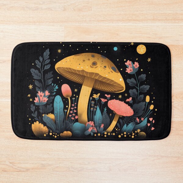 Item preview, Magic mushrooms. Psychedelic hallucination. Vibrant illustration. 60s 70s hippie colorful art designed and sold by anytka.