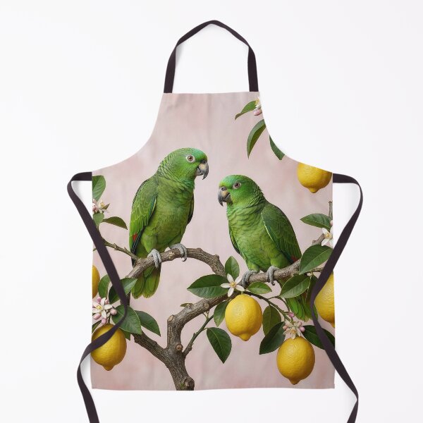 Item preview, Green Parrots on Lemon Tree Branch designed and sold by Tridentulus.