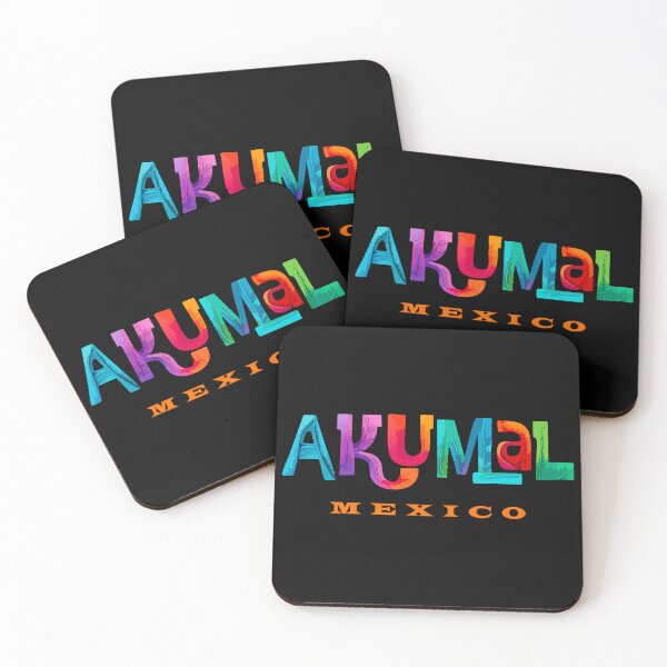 Item preview, Akumal Mexico Retro Typographic Design designed and sold by Futurebeachbum.