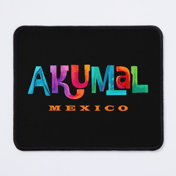 Item preview, Akumal Mexico Retro Typographic Design designed and sold by Futurebeachbum.