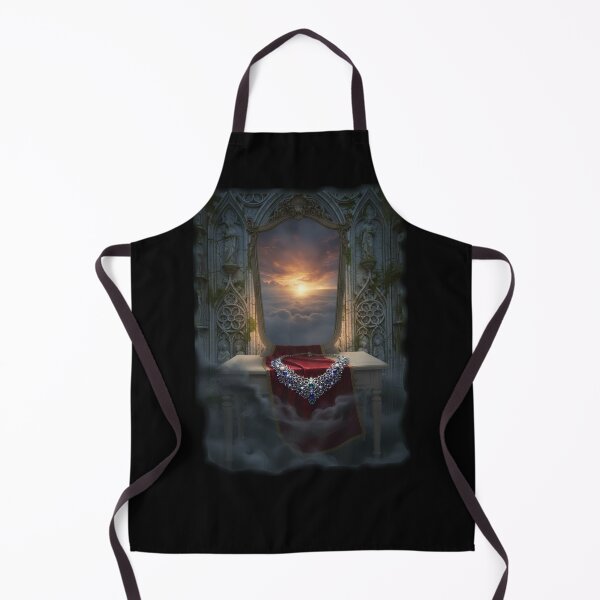 Item preview, Jeweled Necklace Sunset Portal Gothic Arched Mirror – Dark Romance Treasure Art designed and sold by DarkRomanceMom.
