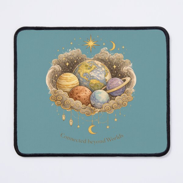 Item preview, Connected Beyond Worlds Celestial Planet Art designed and sold by IsyLaneDesign.