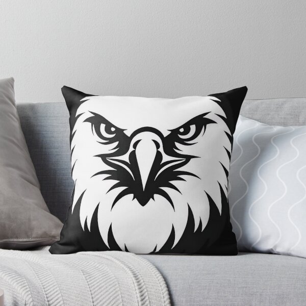 Item preview, Bald Eagle Head Logo | Fierce Black & White Eagle Mascot Design designed and sold by SandpiperDesign.