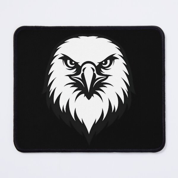 Item preview, Bald Eagle Head Logo | Fierce Black & White Eagle Mascot Design designed and sold by SandpiperDesign.