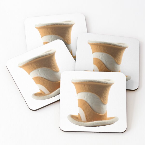 Item preview, Vibrant orange top hat with white stripes and trim designed and sold by Creative88Art.