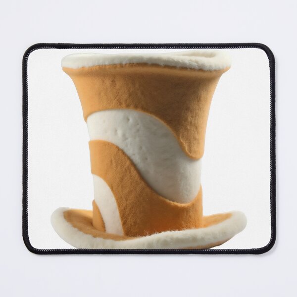 Item preview, Vibrant orange top hat with white stripes and trim designed and sold by Creative88Art.