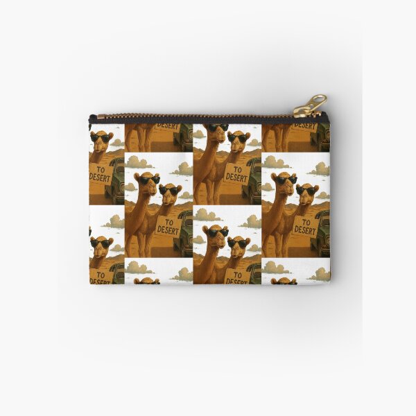 Item preview, Stylish Camels with Sunglasses in the Desert - Vintage Adventure designed and sold by ARTGENERATESART.