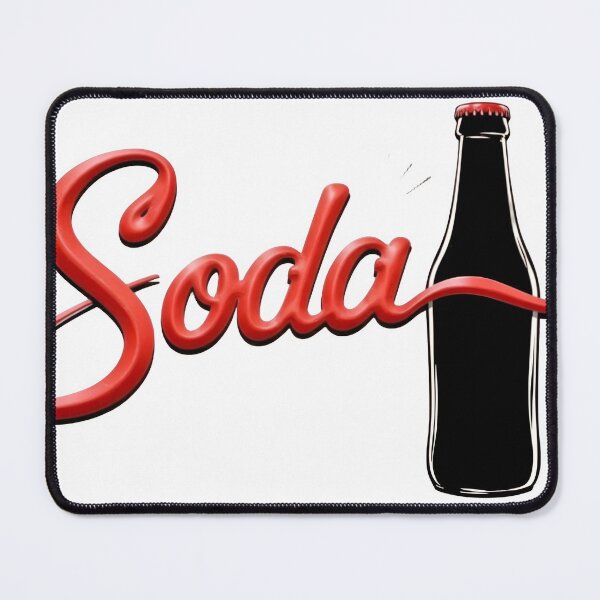 Item preview, Vibrant soda bottle with red cap and cursive script logo designed and sold by Creative88Art.