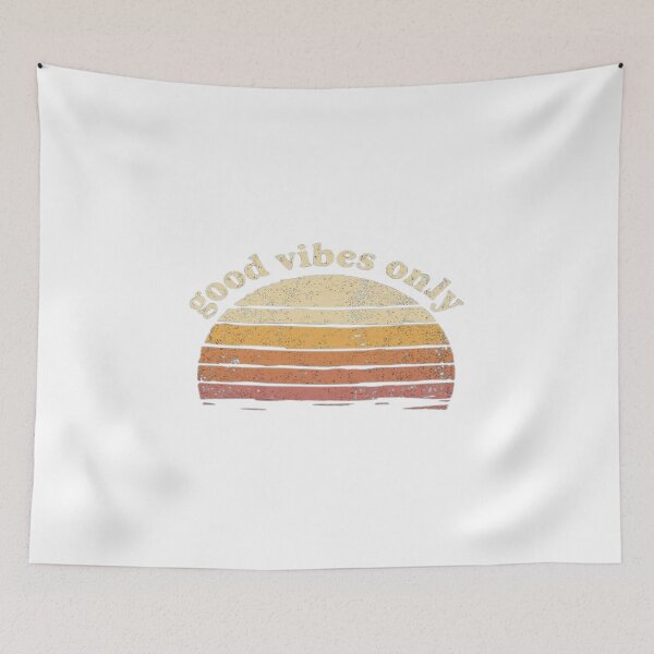 Item preview, Retro 70s "Good Vibes Only" - Vintage Sunset Distressed Graphic designed and sold by RetroRascalStudio.