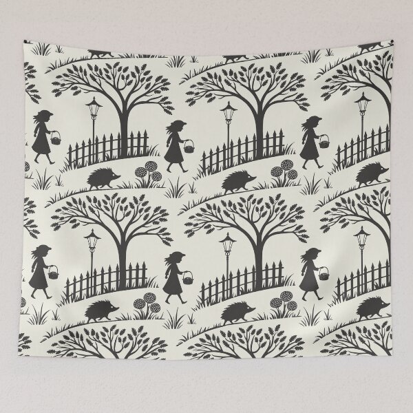 Item preview, Fairytale silhouettes, forest scene in vintage style designed and sold by AestheticsTime.