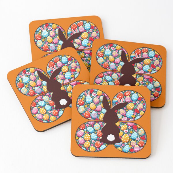 Item preview, Easter Bunny Silhouette – Colorful Egg Pattern designed and sold by Topoartispp.