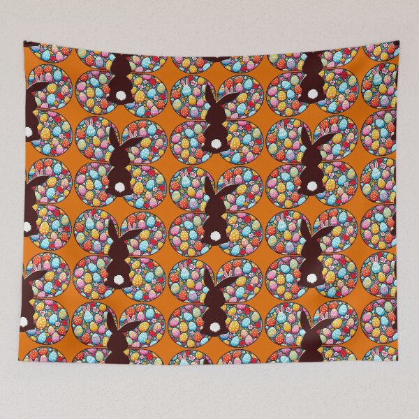 Item preview, Easter Bunny Silhouette – Colorful Egg Pattern designed and sold by Topoartispp.