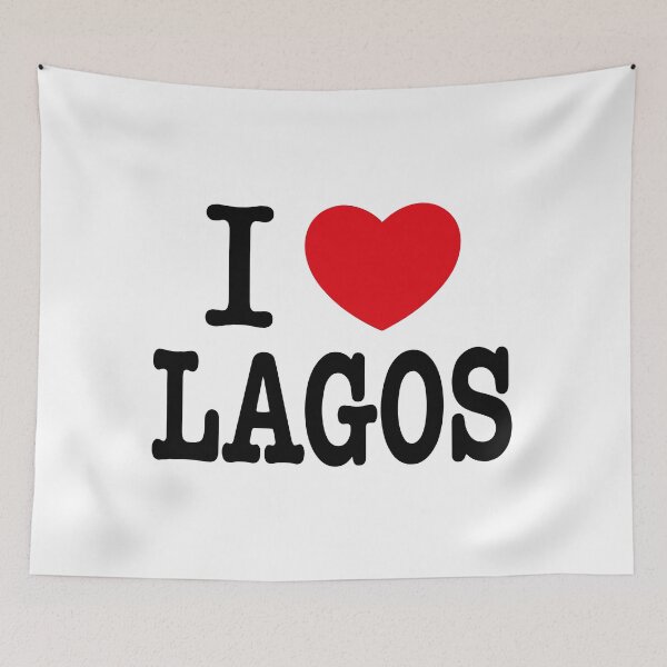 Aperçu de l'œuvre J'aime Lagos | Souvenir de voyage créée et vendue par MammothArt.