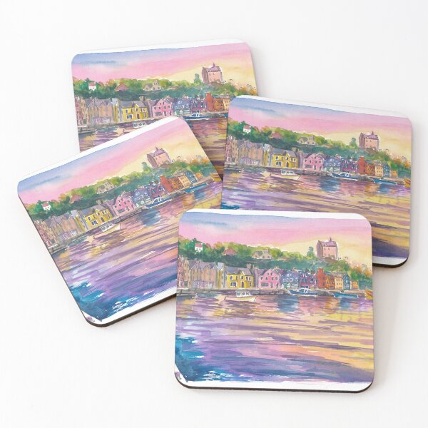 Item preview, Colorful Tobermory Harbour Hebrides on Isle of Mull Scotland designed and sold by artshop77.