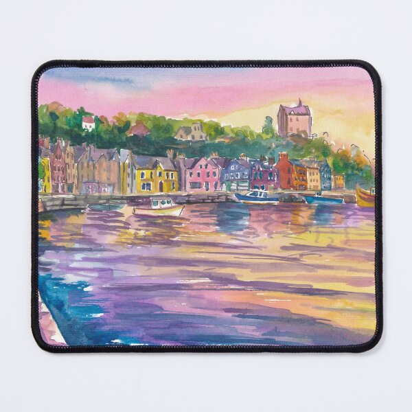 Item preview, Colorful Tobermory Harbour Hebrides on Isle of Mull Scotland designed and sold by artshop77.