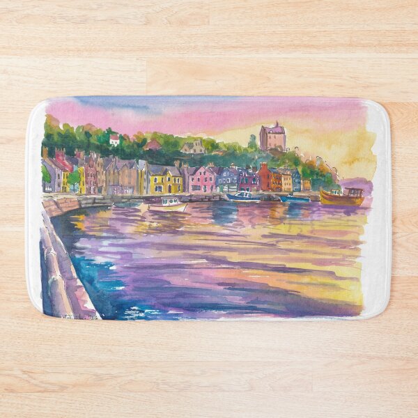 Item preview, Colorful Tobermory Harbour Hebrides on Isle of Mull Scotland designed and sold by artshop77.