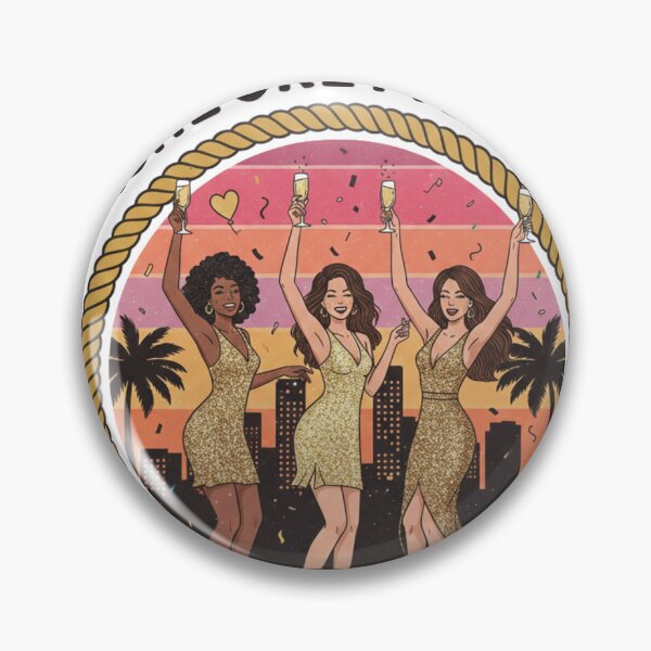 Item preview, Retro Bachelorette Bash 2026 – Vintage Party Squad & Bride Tribe Illustration designed and sold by Wear Sculpt.