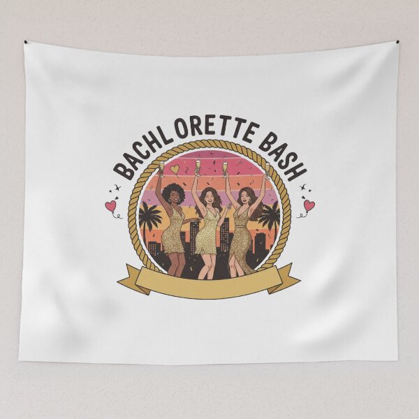 Item preview, Retro Bachelorette Bash 2026 – Vintage Party Squad & Bride Tribe Illustration designed and sold by Wear Sculpt.