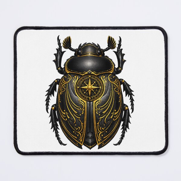 Item preview, Compass Scarab – Black Gold Symbol of Direction designed and sold by Otoya Art Studio.
