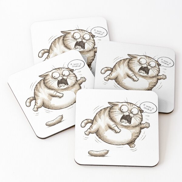 Item preview, Terrified Chubby Cat Jumping from Pickle designed and sold by Qomash.