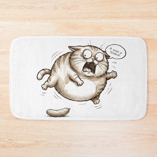 Item preview, Terrified Chubby Cat Jumping from Pickle designed and sold by Qomash.