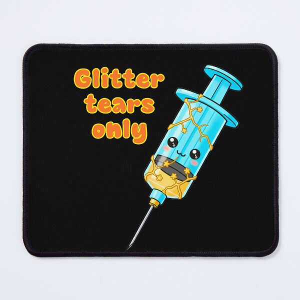 Item preview, Kawaii Golden Syringe - Glitter Tears Only”. designed and sold by MBBialyPiksel.