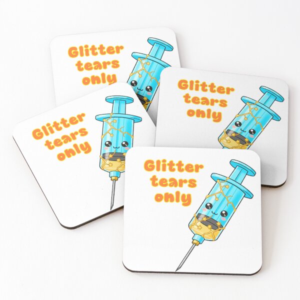 Item preview, Kawaii Golden Syringe - Glitter Tears Only”. designed and sold by MBBialyPiksel.