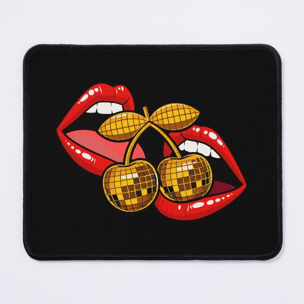 Item preview, Disco Cherry Kiss – Funky Lips & Disco Ball Cherries Illustration designed and sold by TipTop GFX.