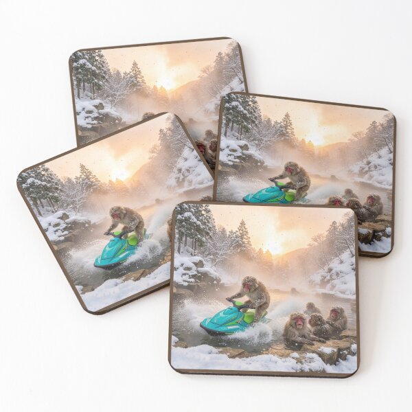 Item preview, Macaque Causes a Stir at the Hot Springs designed and sold by Tridentulus.