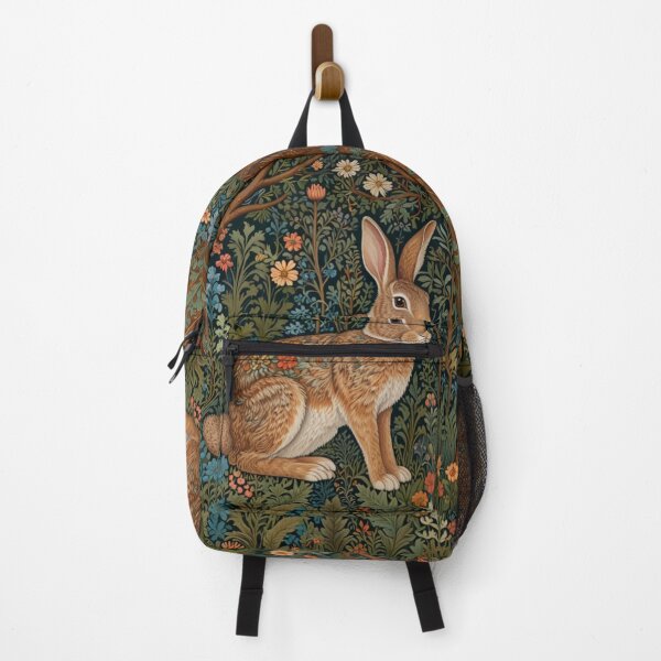 Item preview, Vintage boho rabbit botanical garden designed and sold by hollycooper.