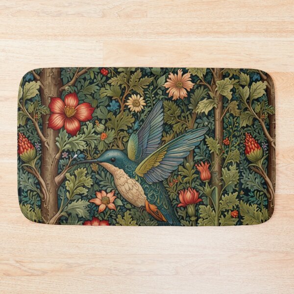 Item preview, Elegant vintage hummingbird botanical forest floral garden  designed and sold by hollycooper.