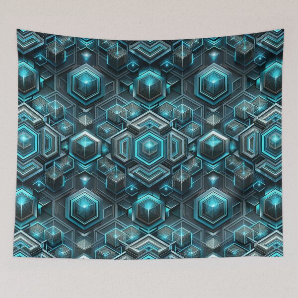 Item preview, Abstract geometric Sci-fi pattern  designed and sold by FatBirdie.