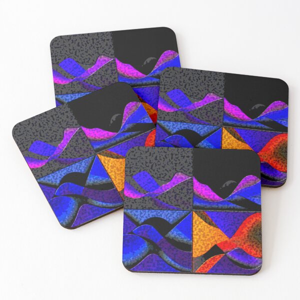 Item preview, four currents dark turbulent colorful geometric abstract design designed and sold by SmashingDeals.