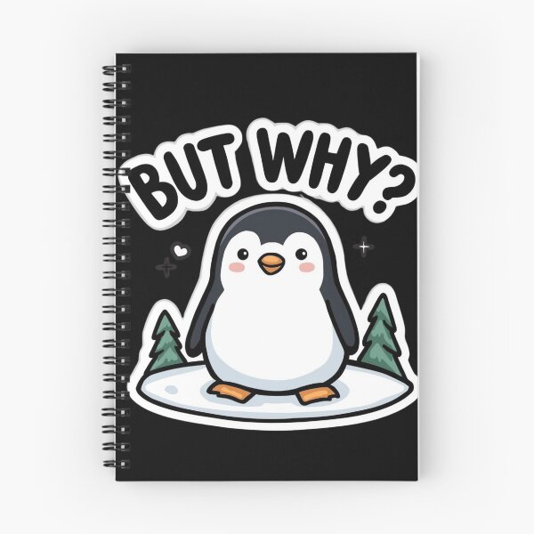 Item preview, BUT WHY? – Kawaii Penguin Winter Mood (Cute Sticker) designed and sold by Ajdaprint.