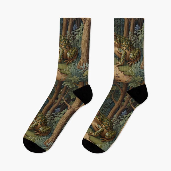 Item preview, Vintage mysterious frog magical woodland forest floral botanical  designed and sold by hollycooper.