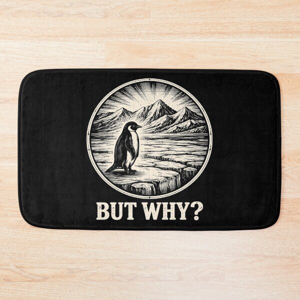 Item preview, Penguin But Why Mountains ,Penguin Heading to Mountain - Nihilist Penguin  designed and sold by gear-posters.