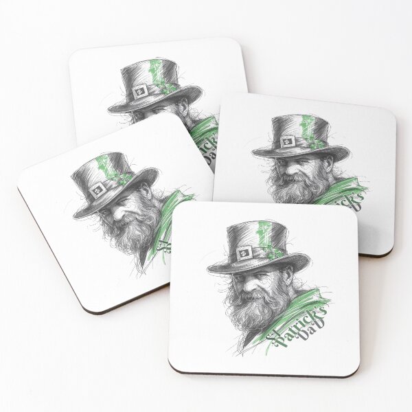 Item preview, St Patrick's Dad - Vintage Bearded Leprechaun Sketch - Funny Irish Father's Day designed and sold by positivitymed.