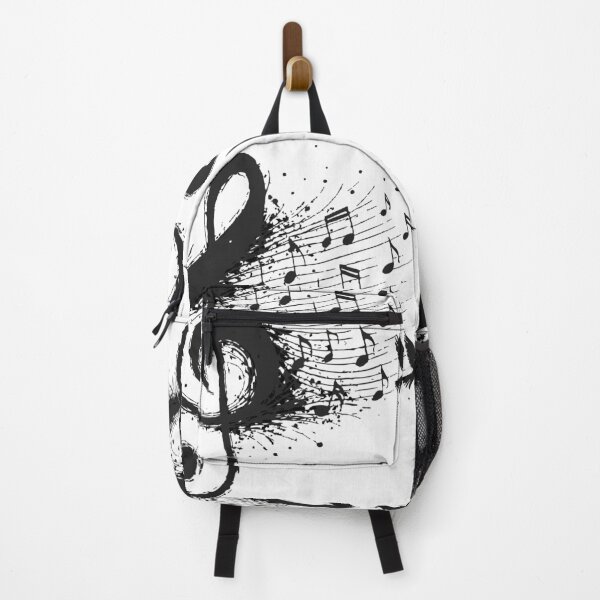 Item preview, Bold, grunge-style illustration featuring a large treble clef and flowing notes, with splatters and a perched bird. Perfect for music, art, and creative media projects designed and sold by Dejbar.