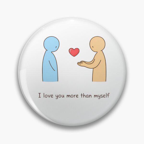 Item preview, I Love You More Than Myself – Minimal Love Illustration designed and sold by TTStudio.