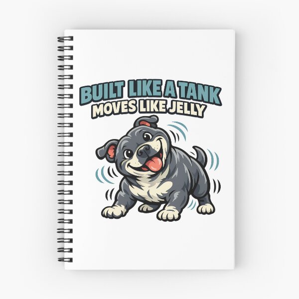 Item preview, Built Like a Tank Moves Like Jelly - Funny Wiggly Dog Illustration designed and sold by BestFriendTees.
