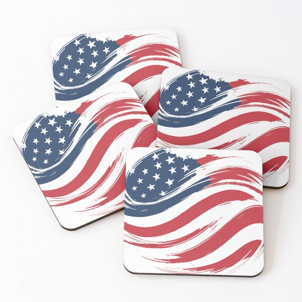 Item preview, Vibrant brush-stroke circle in red, blue, and black evokes the American flag, blending abstract art with national symbolism. designed and sold by Dejbar.