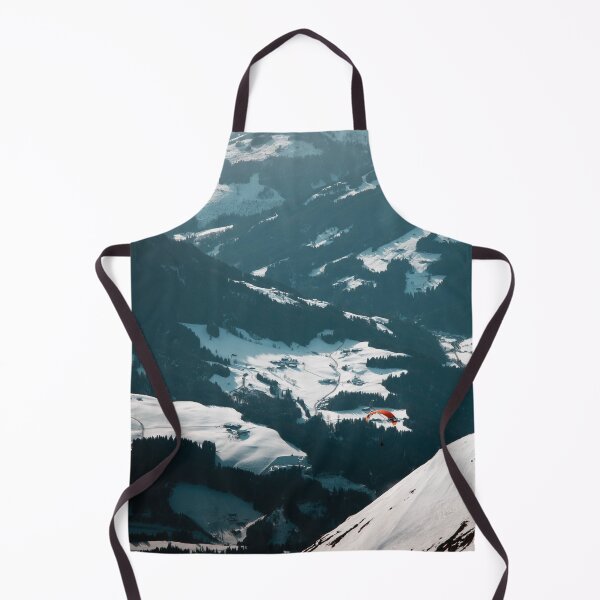 Item preview, Paraglider soaring over dramatic alpine mountain landscape with snow-covered slopes and valley below designed and sold by VasilisLens.