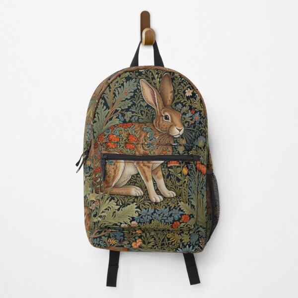 Item preview, Vintage art nouveau woodland forest floral rabbit boho floral garden  designed and sold by hollycooper.