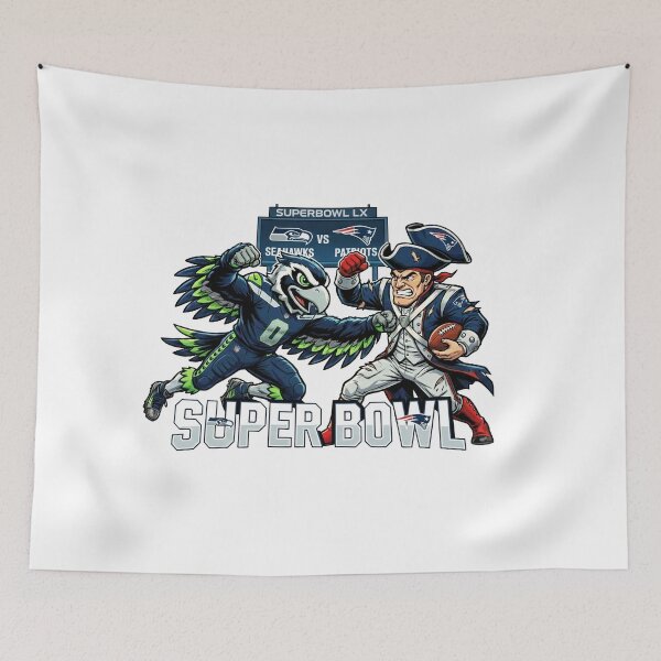 Item preview, Superbowl LX Shirt - New England Patriots Vs. Seattle Seahawks designed and sold by GraphicsByGav.