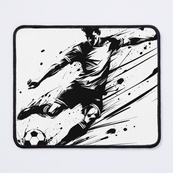 Item preview, Dynamic Sketch of Soccer Player Kicking Ball With Intensity and Speed designed and sold by Dejbar.
