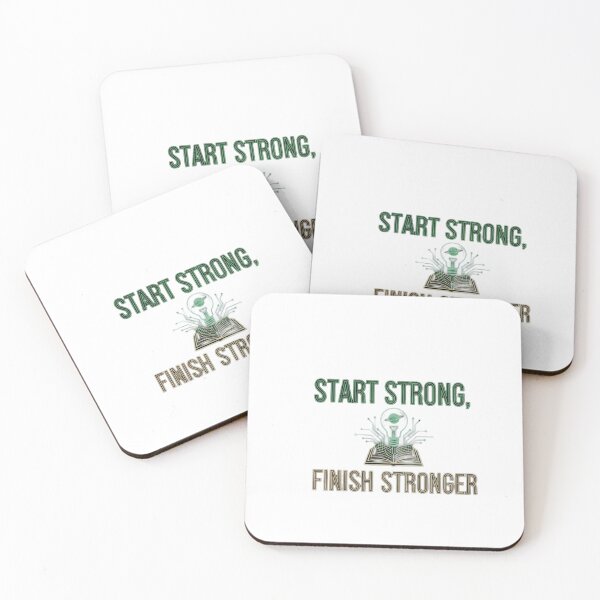 Item preview, Start Strong Finish Stronger Quote | Growth Mindset Motivation Design designed and sold by SV-Creation.