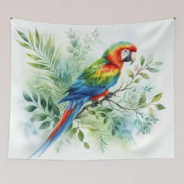 Item preview, Scarlet Macaw in the Tropics designed and sold by TinCatOutPost.